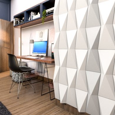 Elipse - Revestimiento decorativo de hormigón geométrico para paredes interiores y exteriores - Onua.es