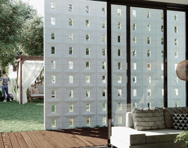 revestimiento separador Cobogó square - revestimientos de hormigón para decorar estancias exteriores - onua.es